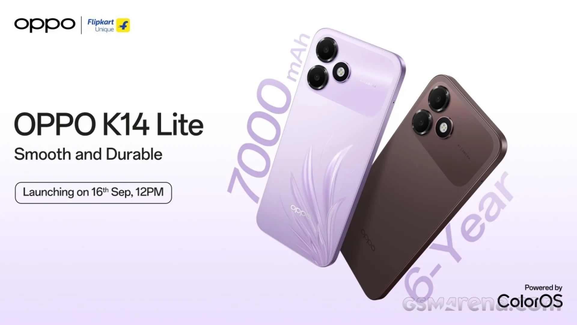 Oppo เตรียมเปิดตัวสมาร์ทโฟน K14 Lite ในอินเดียวันที่ 16 กันยายนนี้ — พร้อมเผยดีไซน์และแบตเตอรี่อึด 7000 mAh