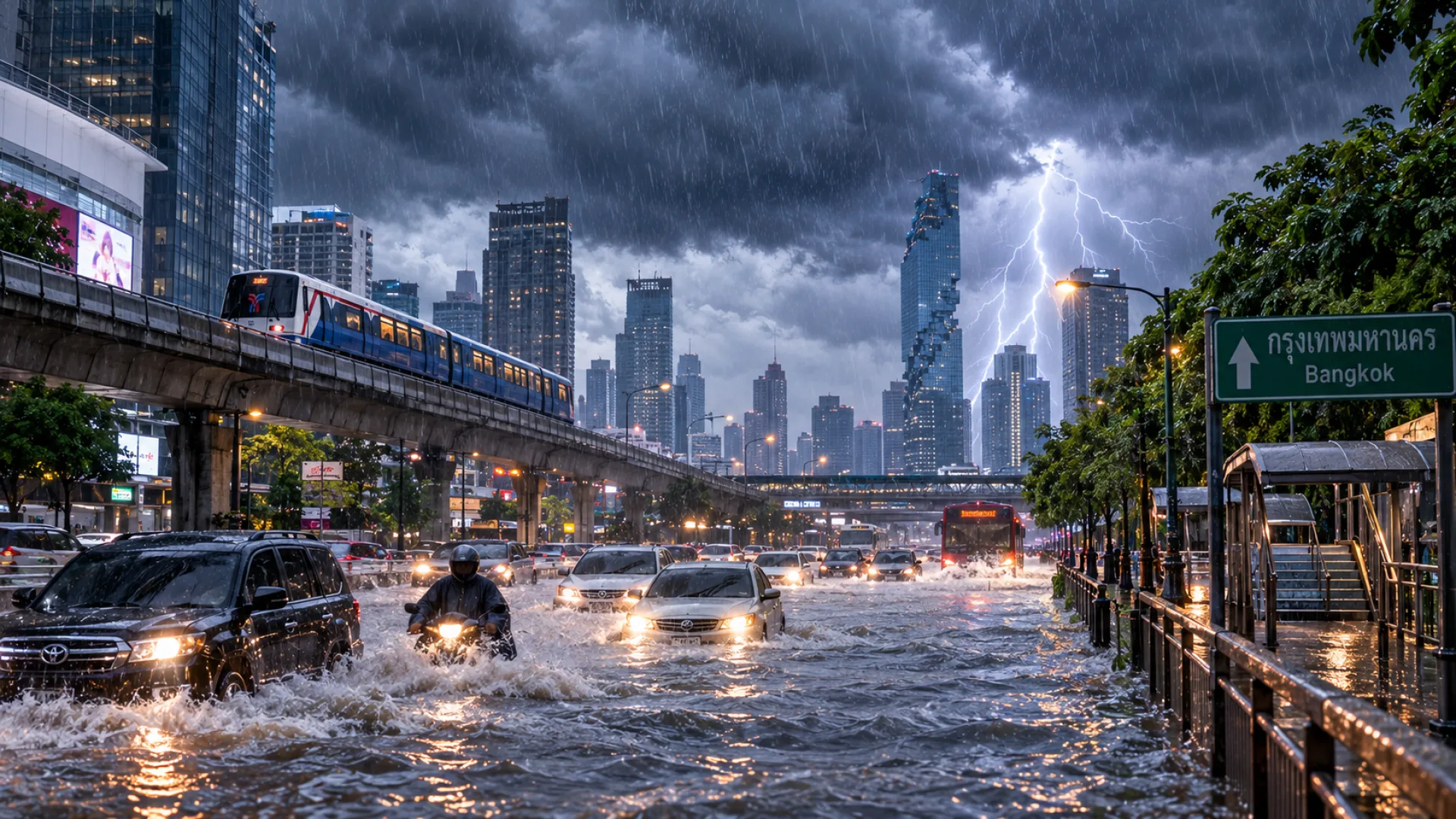 กรมอุตุเตือนไทยฝนตกหนักหลายพื้นที่ระวังน้ำท่วมฉับพลัน