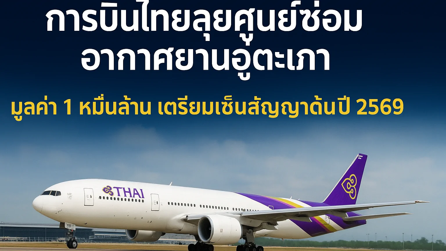 การบินไทยลุยศูนย์ซ่อมอากาศยานอู่ตะเภา มูลค่า 1 หมื่นล้าน เตรียมเซ็นสัญญาต้นปี 2569