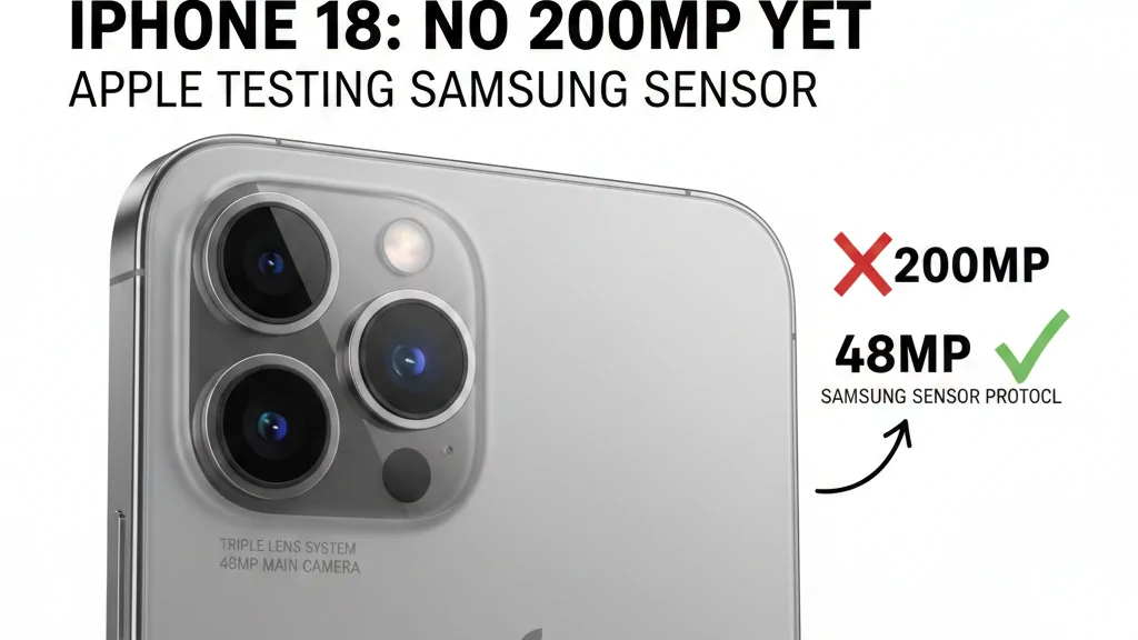 iPhone 18 ยังไม่ใช้กล้อง 200MP แม้ Apple เริ่มทดสอบเซ็นเซอร์จาก Samsung