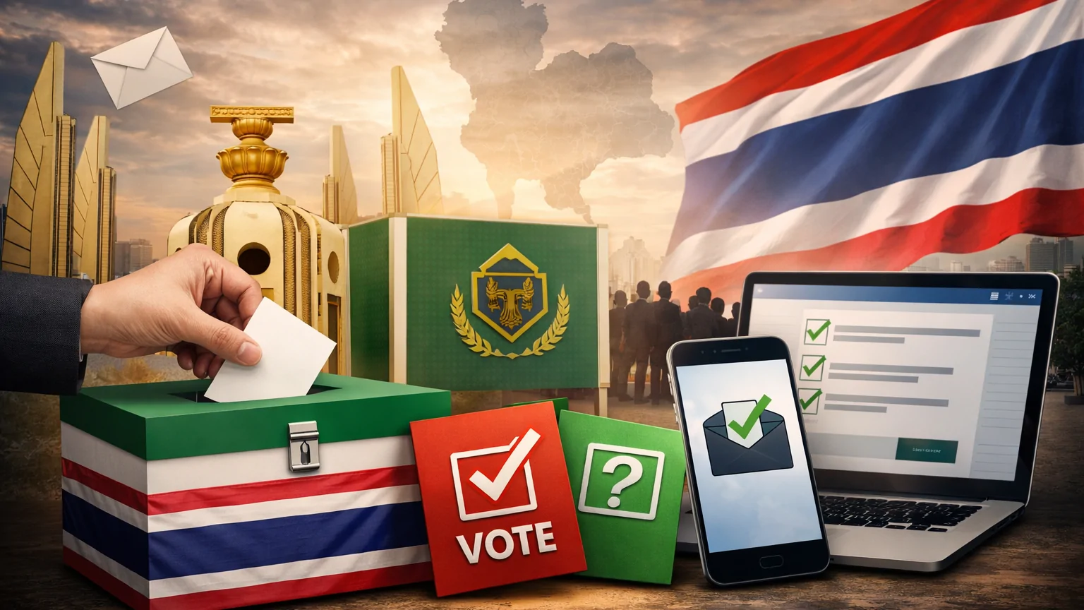 กกต. เปิด 3 ช่องทางแจ้งเหตุ ไม่ไปใช้สิทธิเลือกตั้ง ส.ส.–ประชามติ ป้องกันเสียสิทธิตามกฎหมาย