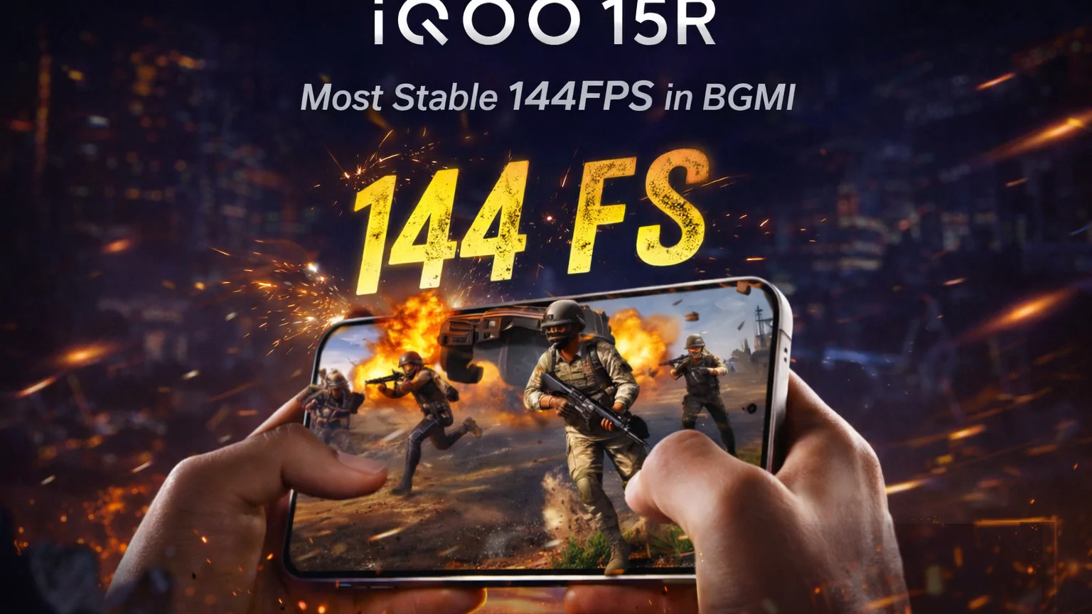 iQOO 15R เตรียมเปิดตัว 24 ก.พ. ชูจุดเด่นเล่น BGMI 144FPS เสถียรต่อเนื่อง