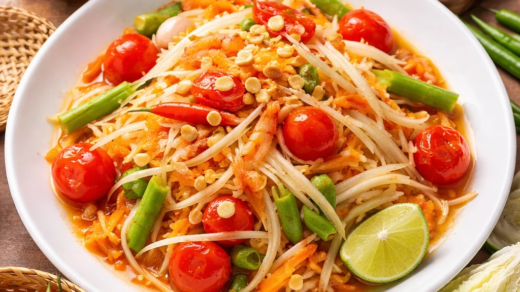 สูตรส้มตำไทย รสแซ่บครบรส ทำง่ายได้อร่อยเหมือนร้านดัง