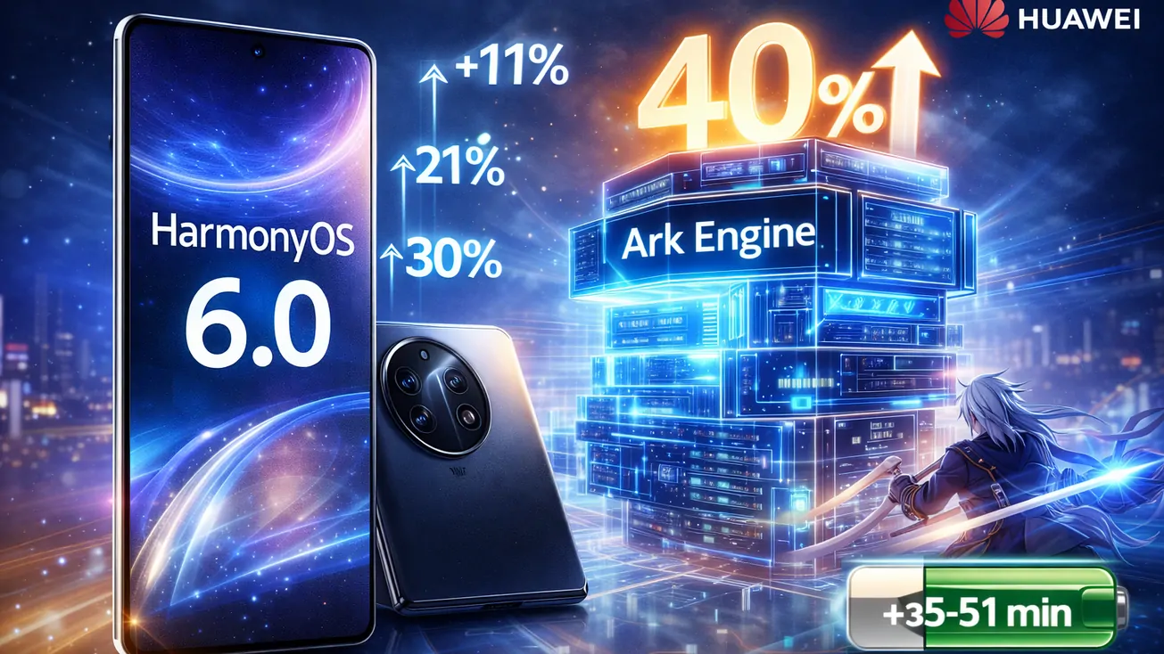 HarmonyOS 6.0 เร็วขึ้น 40% ยกระดับความลื่นไหล พร้อมอัปเกรด Ark Engine ครั้งใหญ่