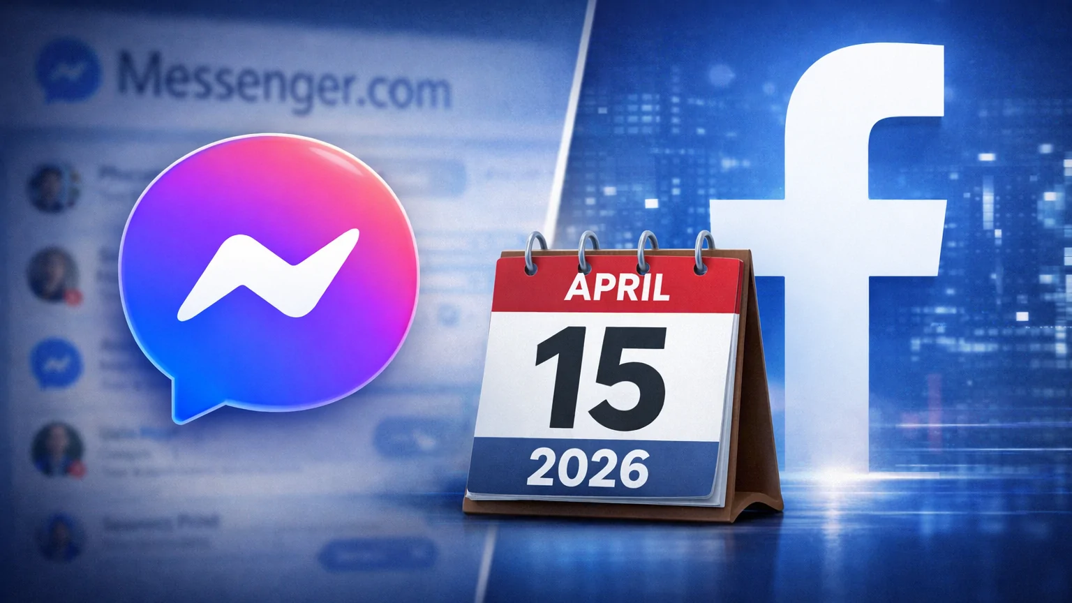 Facebook ยุติ Messenger.com 15 เม.ย. 2026 บังคับใช้แชตผ่านหน้าเว็บหลักแทน