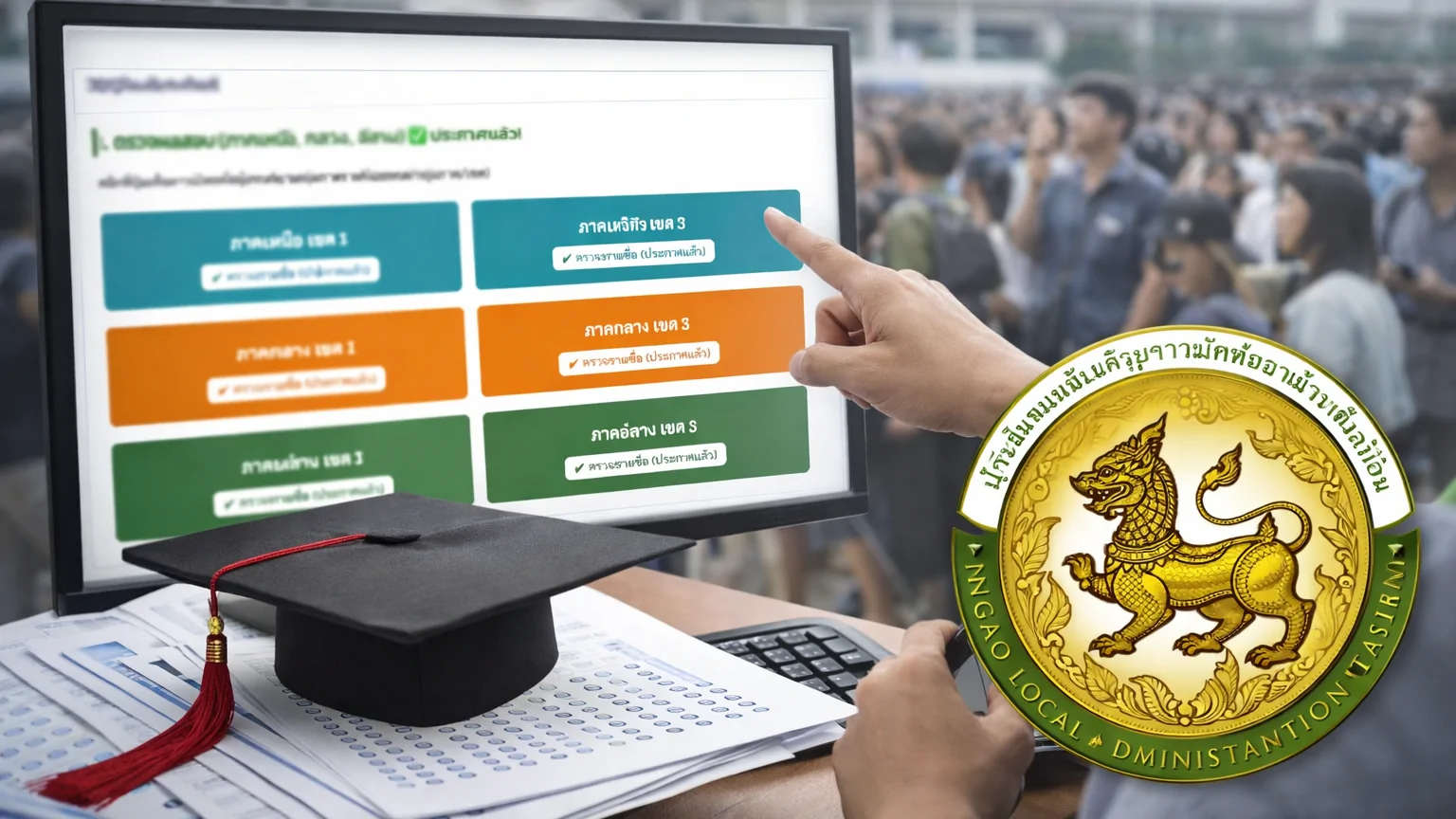 ประกาศแล้ว! ผลสอบท้องถิ่น 2568 ภาค ค เช็กรายชื่อเรียงลำดับครบ 10 เขต