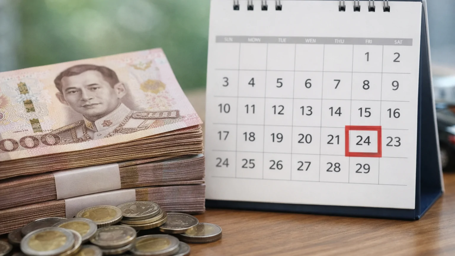 เงินเดือนข้าราชการ ก.พ. 2569 รอบสองเข้า 24 ก.พ. เช็กตารางจ่ายครบทั้งปี