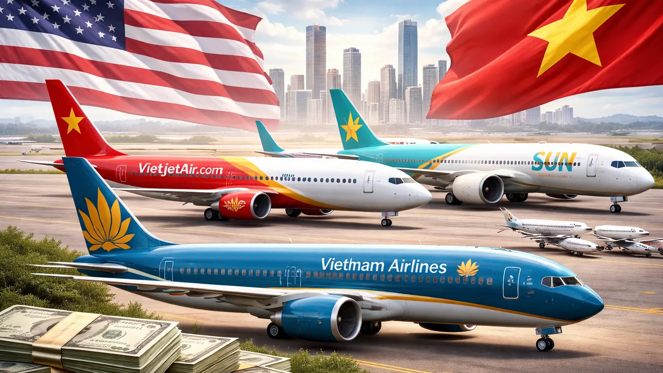 เวียดนามเร่งขยายฝูงบิน สั่งซื้อโบอิ้ง 90 ลำ มูลค่า 1.08 ล้านล้านบาท สะท้อนดีลการค้าสหรัฐฯ คึกคัก