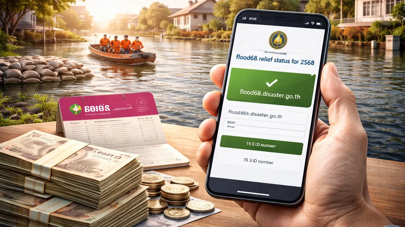 เปิดขั้นตอนตรวจสอบสถานะเงินเยียวยาน้ำท่วม 2568 เช็กง่ายผ่านเว็บไซต์ทางการ