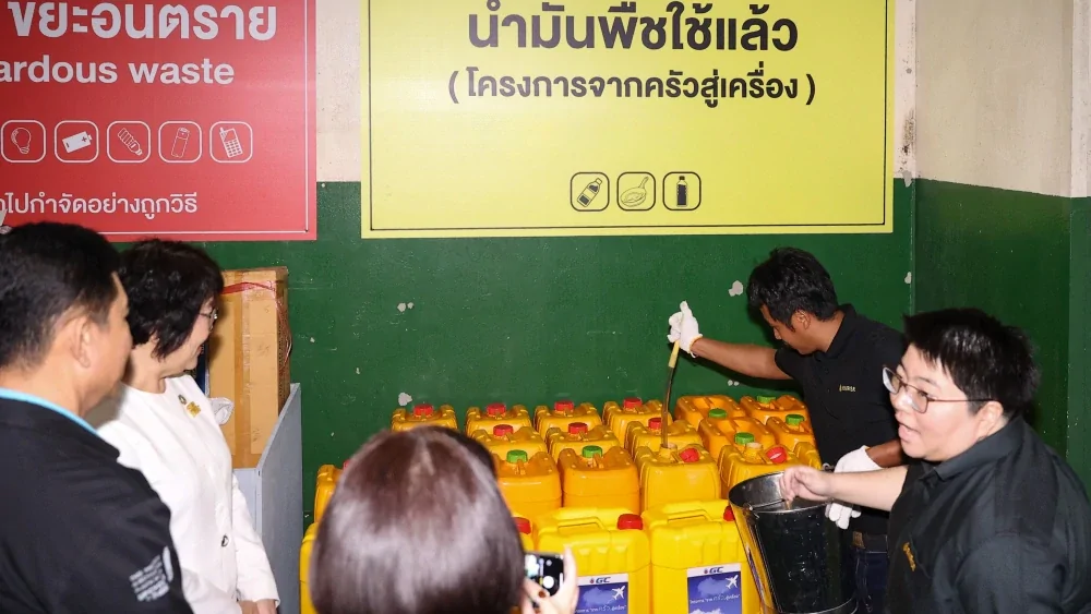 GC จับมือสยามพิวรรธน์ ดันโครงการ “จากครัว...สู่เครื่อง” เปลี่ยนน้ำมันพืชใช้แล้วผลิต SAF นำร่องสยามพารากอนแห่งแรกในไทย