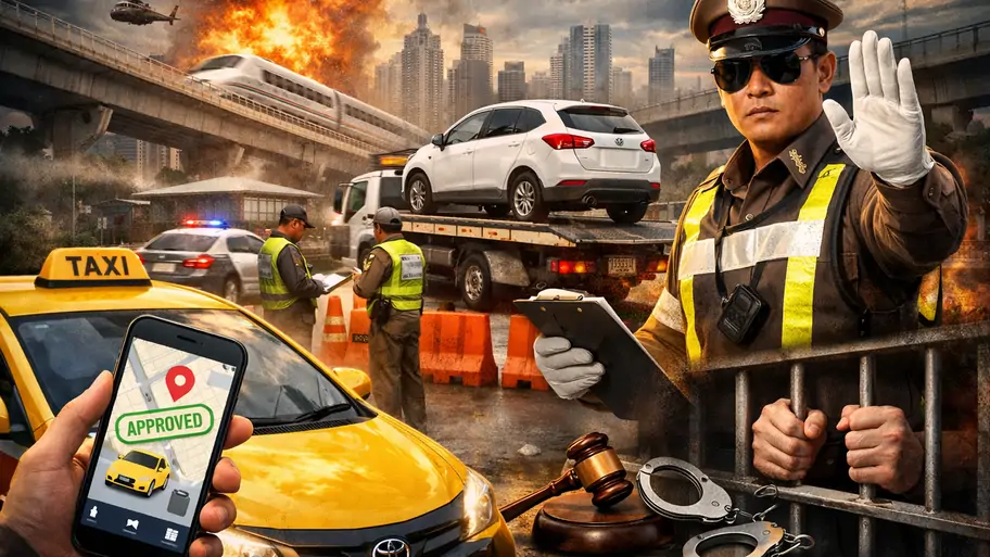 คมนาคมสั่งลุย! บังคับรถรับจ้างผ่านแอปจดทะเบียนด่วน ฝ่าฝืนเจอโทษหนัก มี.ค. 69