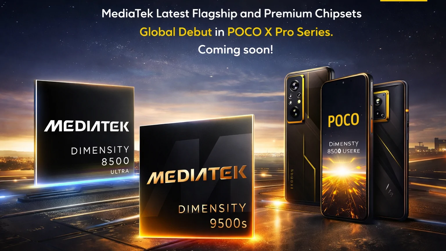 POCO เตรียมเปิดตัว X Pro Series พร้อมชิปเซ็ตเรือธง MediaTek Dimensity 8500 Ultra ประเดิมระดับโลก