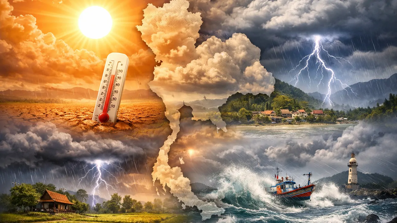 พยากรณ์อากาศทั่วไทยเผชิญร้อนจัดถึงร้อนอบอ้าว ฝนฟ้าคะนองประปราย เตือนคลื่นลมทะเลใต้