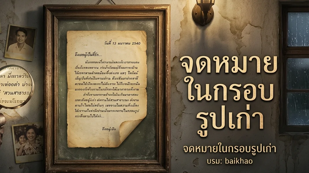 จดหมายในกรอบรูปเก่า