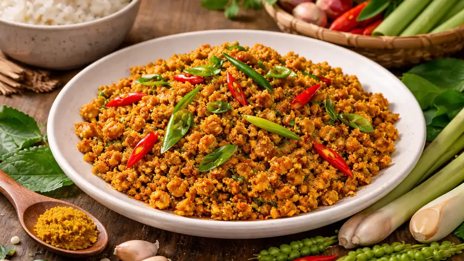 สูตรคั่วกลิ้งหมูพริกแกงใต้ เผ็ดร้อน จัดจ้าน หอมเครื่องเทศ ทำง่ายได้ที่บ้าน