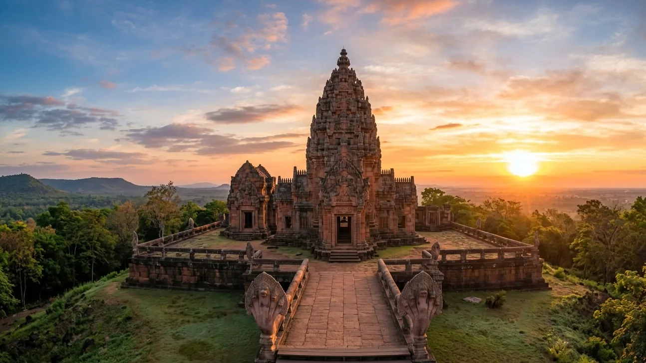 ปราสาทหินพนมรุ้ง บุรีรัมย์ อรุณรุ่งแห่งศรัทธา มรดกขอมกลางพนมรุ้ง