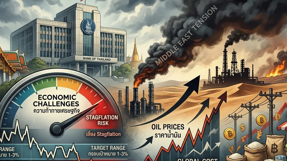 เศรษฐกิจไทยเผชิญความท้าทาย แบงก์ชาติจับตาเงินเฟ้อต่ำกว่าเป้า ขณะนักเศรษฐศาสตร์เตือนเสี่ยง Stagflation