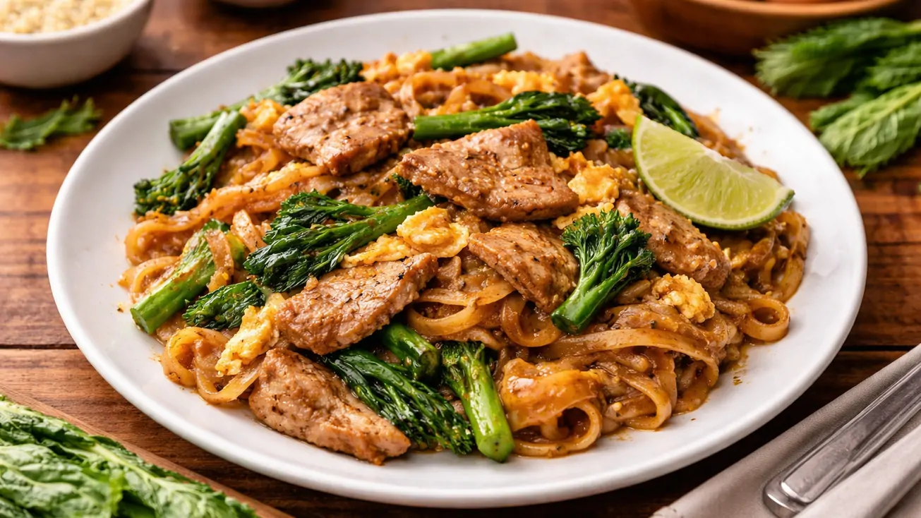 สูตรผัดซีอิ๊วหมู เส้นหอมนุ่ม รสกลมกล่อม ทำง่ายได้ที่บ้าน