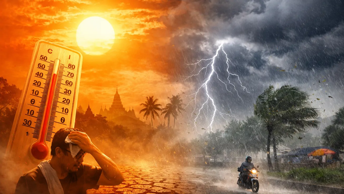 ทั่วไทยเผชิญอากาศร้อนจัดถึงร้อนจัด ฝนฟ้าคะนองบางแห่งพร้อมลมกระโชกแรง กรมอุตุฯ เตือนประชาชนเฝ้าระวังสุขภาพ