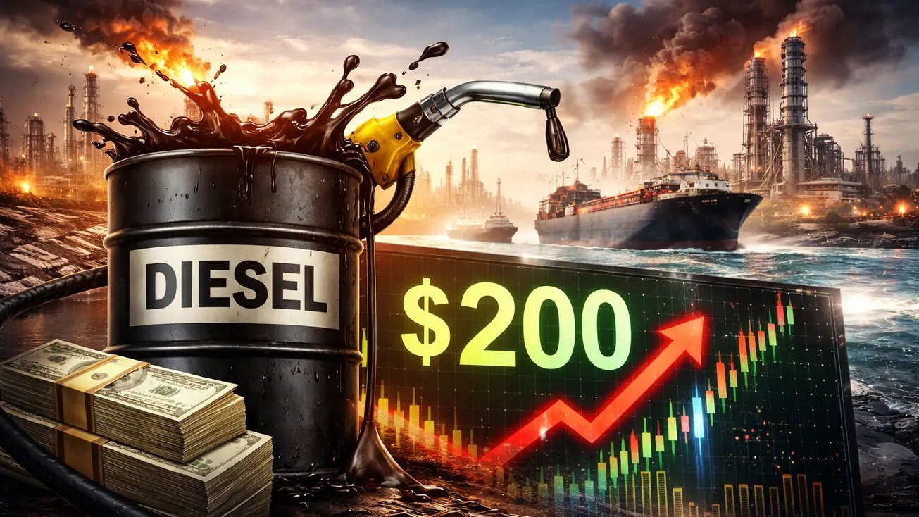 ตลาดพลังงานปั่นป่วน สัญญาซื้อขายล่วงหน้าดีเซลยุโรปพุ่งทะลุ 200 ดอลลาร์ต่อบาร์เรลจากความขัดแย้งตะวันออกกลาง