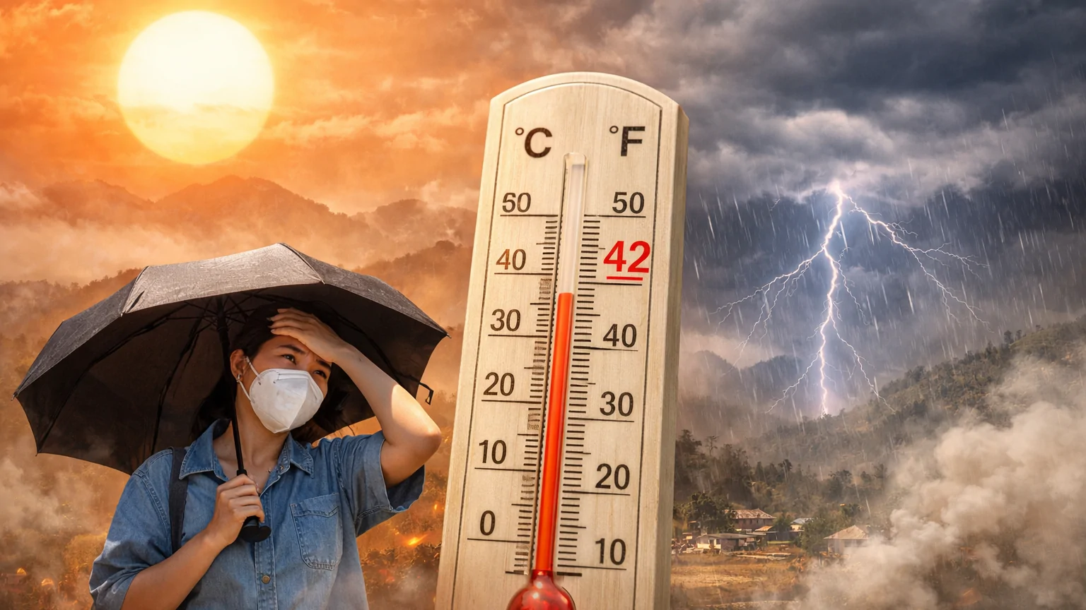 กรมอุตุฯ เตือนไทยเผชิญอากาศร้อนจัดทั่วประเทศ เหนือ-อีสาน-กลาง อุณหภูมิพุ่งแตะ 42 องศา พร้อมระวังฝุ่น-ฝนฟ้าคะนอง