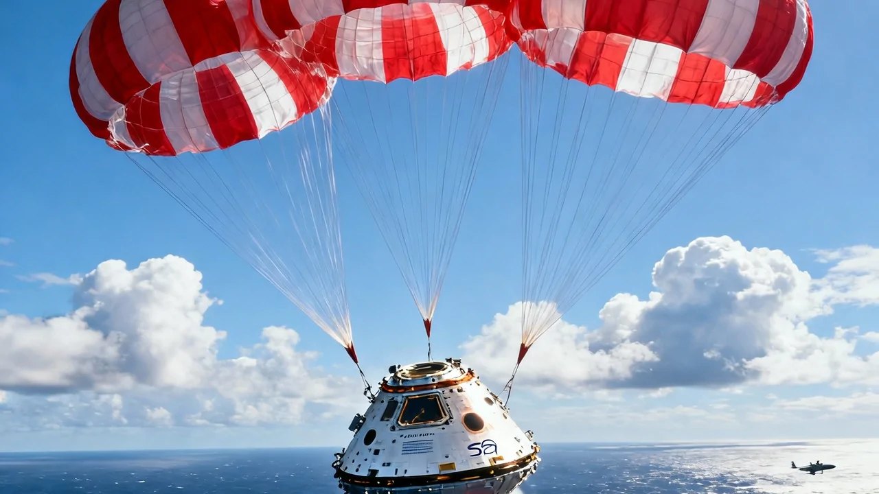 อาร์ทิมิส 2 เตรียมลงจอดครั้งประวัติศาสตร์ ร่มชูชีพกางนำทางสู่ความสำเร็จ