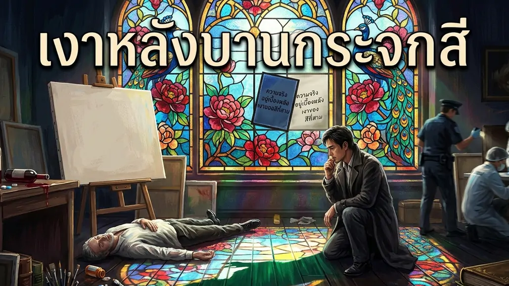 เงาหลังบานกระจกสี