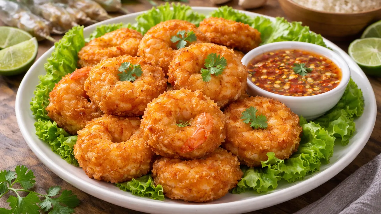 สูตรทอดมันกุ้ง กรอบนอกนุ่มใน ทำง่าย หอมอร่อยถูกใจทั้งครอบครัว