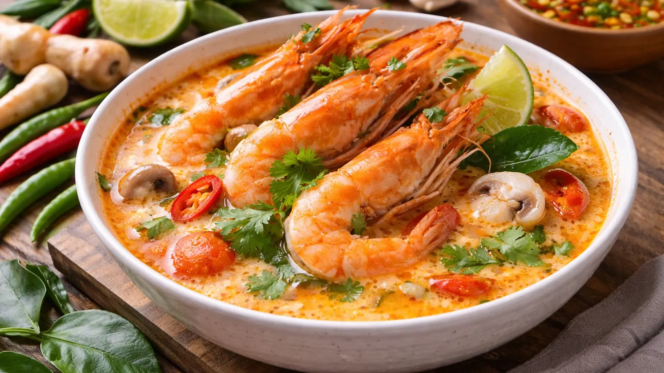 สูตรต้มยำกุ้งน้ำข้น รสจัดจ้าน หอมเครื่องสมุนไพร ทำง่ายได้ที่บ้าน