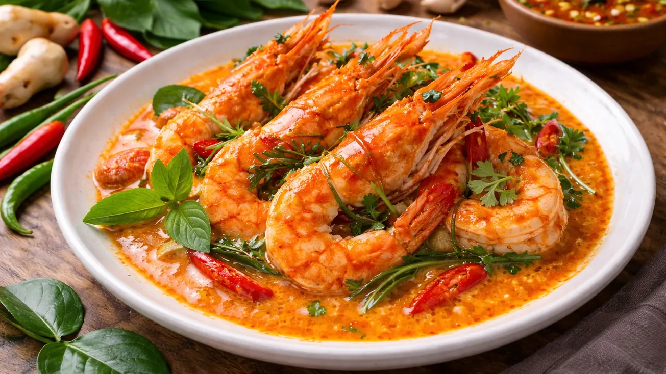 สูตรฉู่ฉี่กุ้ง รสชาติเข้มข้น หอมเครื่องแกงกะทิ ทำง่ายได้ที่บ้าน