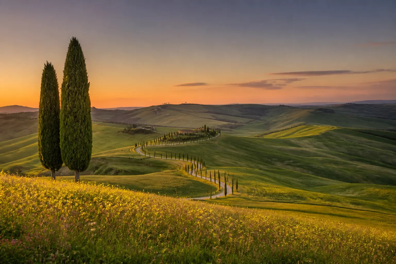 วาลแดร์ซา (Val d'Orcia) ผืนผ้าใบแห่งทัสคานีที่กาลเวลาวาดลวดลายไว้ด้วยสีสันแห่งความเงียบสงบ