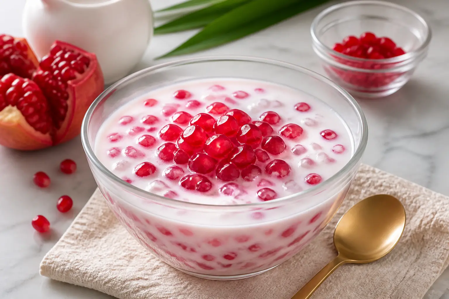 สูตรทับทิมกรอบกะทิสด หอมมัน เย็นชื่นใจ