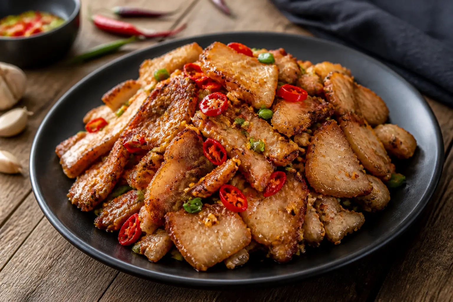 สูตรหมูสามชั้นคั่วพริกเกลือ รสจัดจ้าน หอมฟุ้ง ทำทานเองได้ง่ายๆ