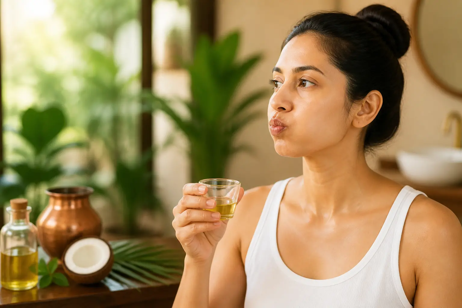 เจาะลึกพลังแห่ง 'การทำ Oil Pulling' ภูมิปัญญาโบราณสู่การดีท็อกซ์ช่องปากและสุขภาพภายใน