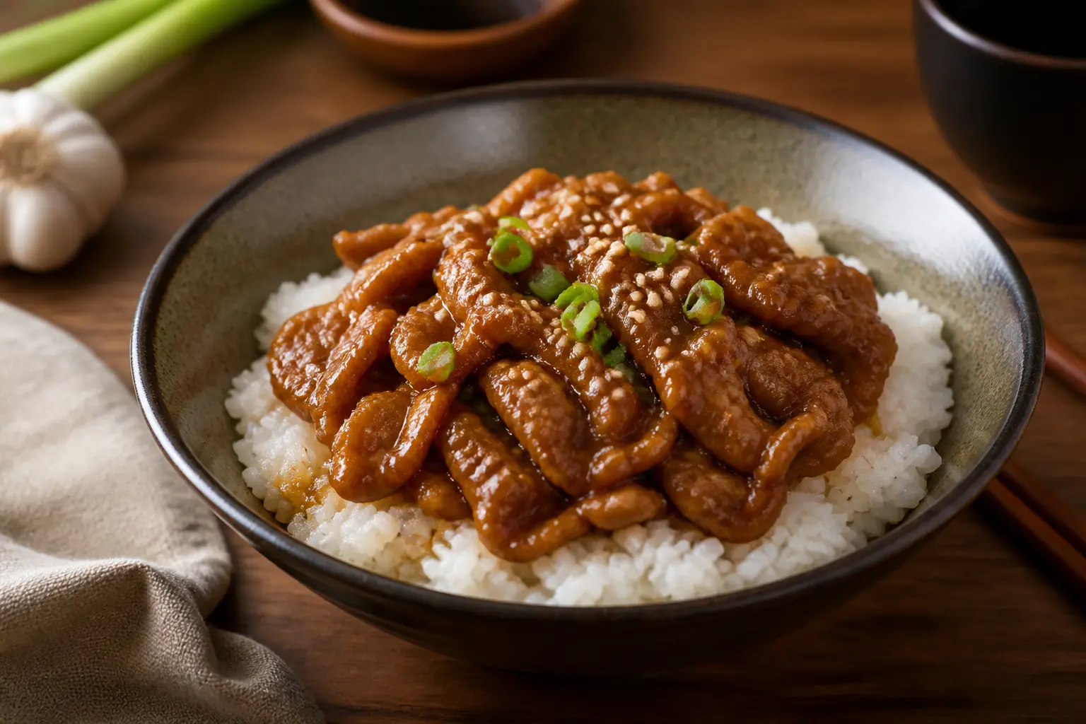 สูตรข้าวหน้าหมูเกาหลี รสชาติเข้มข้น หอมกลิ่นซอสซึมเข้าเนื้อ