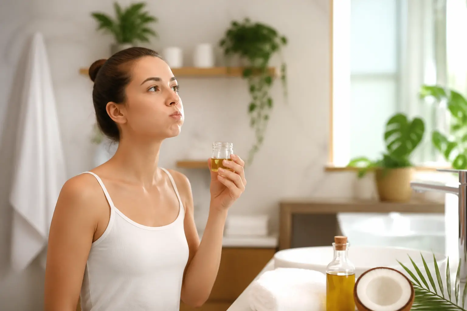 เจาะลึก ‘การทำ Oil Pulling’ ศาสตร์แห่งการกลั้วปากด้วยน้ำมันเพื่อดีท็อกซ์ช่องปากและสุขภาพองค์รวม