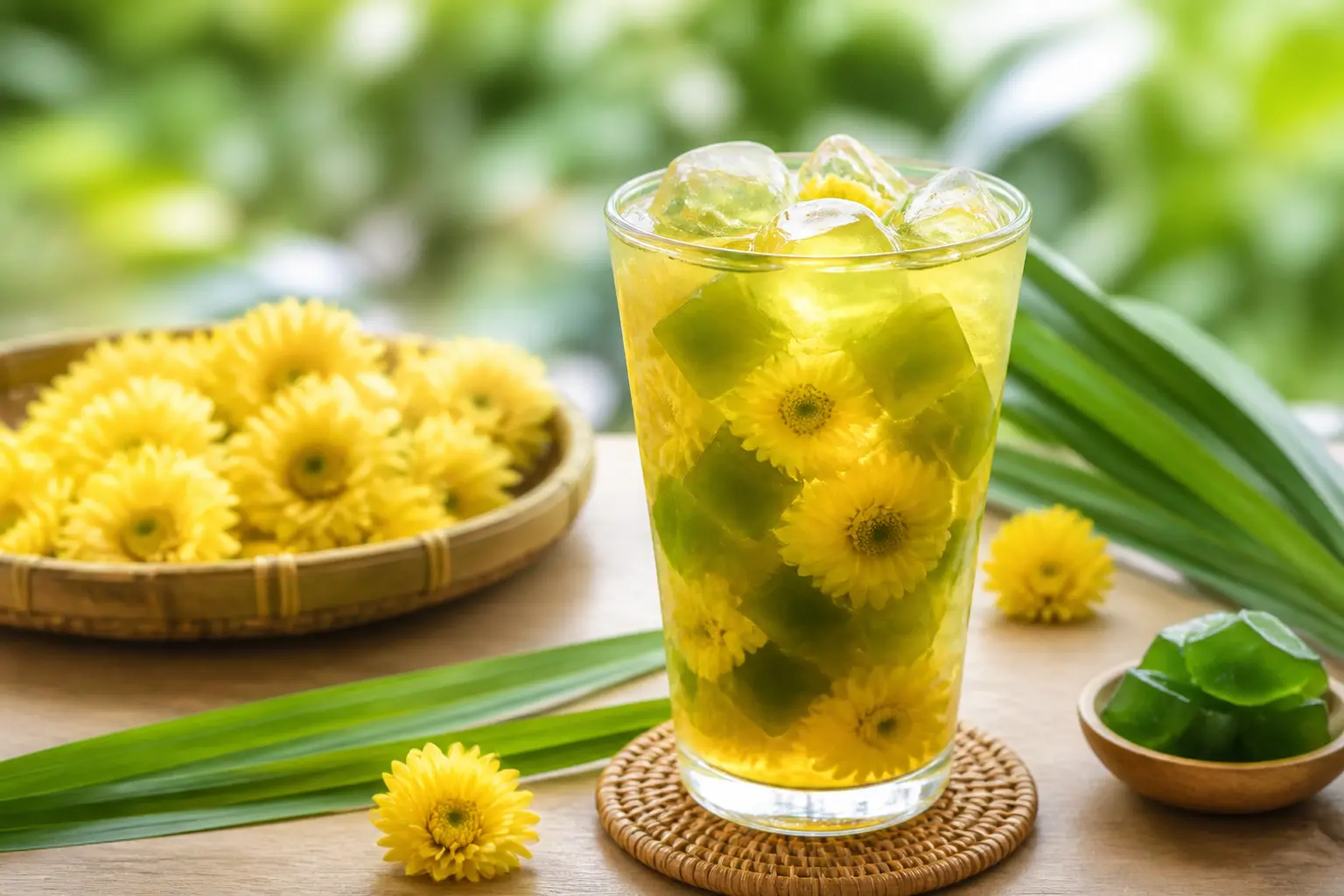 สูตรน้ำเก๊กฮวยวุ้นใบเตย หอมหวานสดชื่น ดับกระหายคลายร้อน