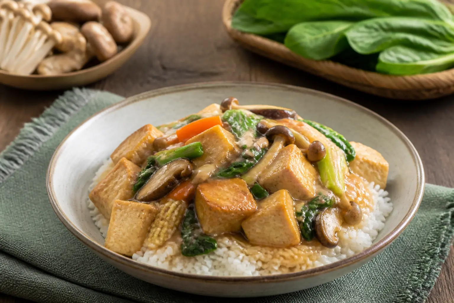 สูตรข้าวราดหน้าเต้าหู้ทรงเครื่อง รสชาติกลมกล่อมสารอาหารครบถ้วน