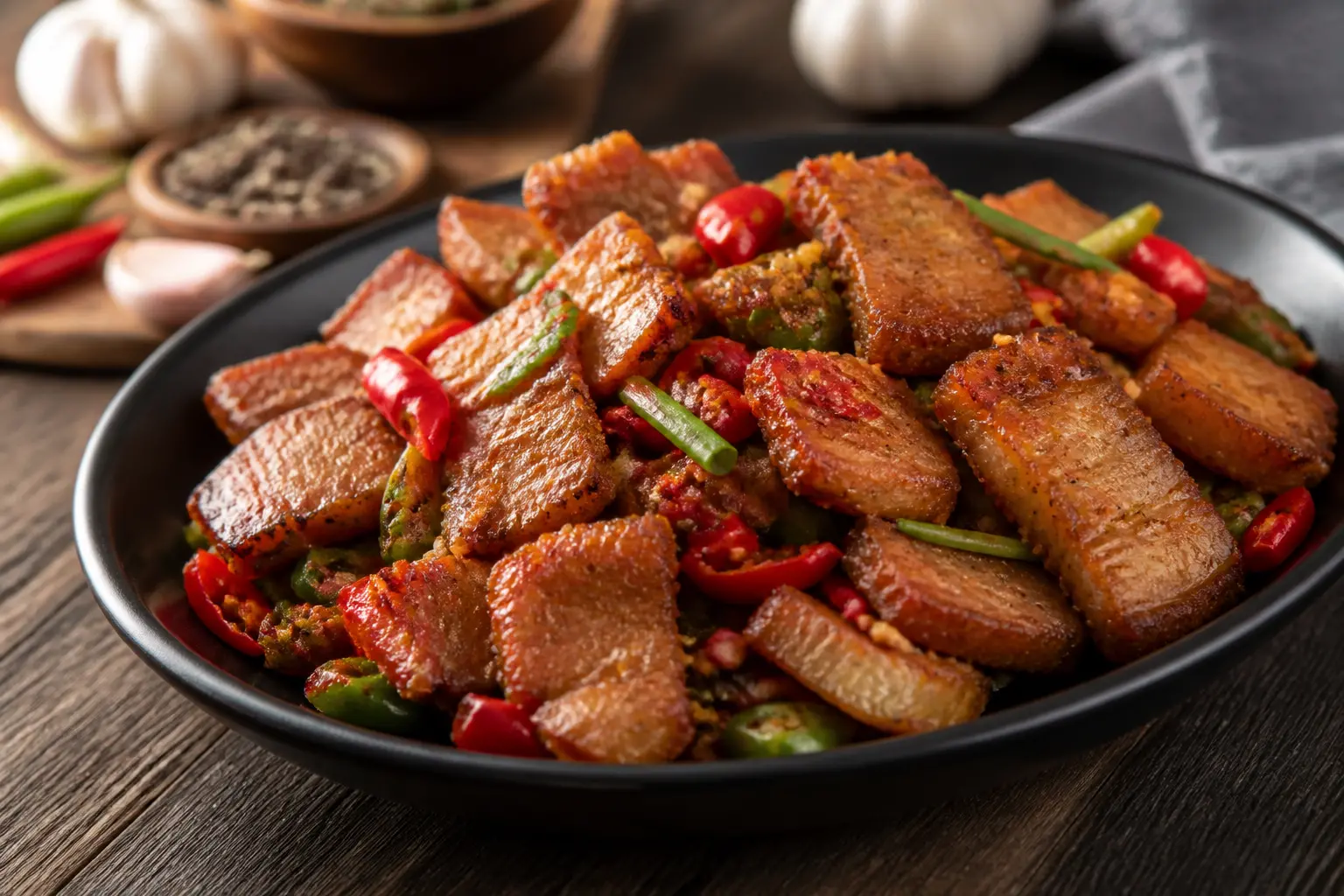 สูตรหมูสามชั้นคั่วพริกเกลือ เมนูจานเด็ดรสชาติจัดจ้านถึงใจ