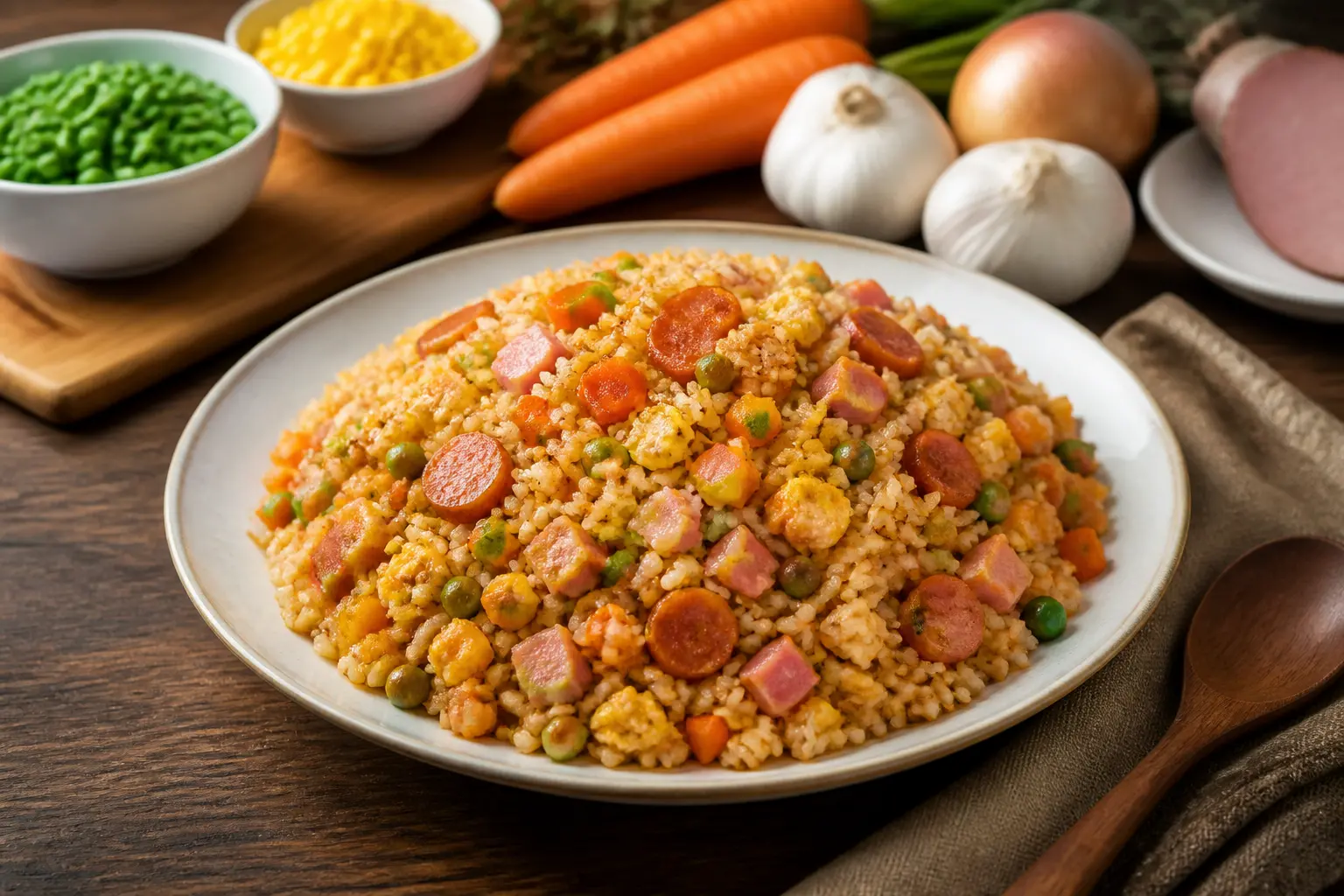 สูตรข้าวผัดอเมริกัน เครื่องแน่นจัดเต็มรสชาติกลมกล่อม