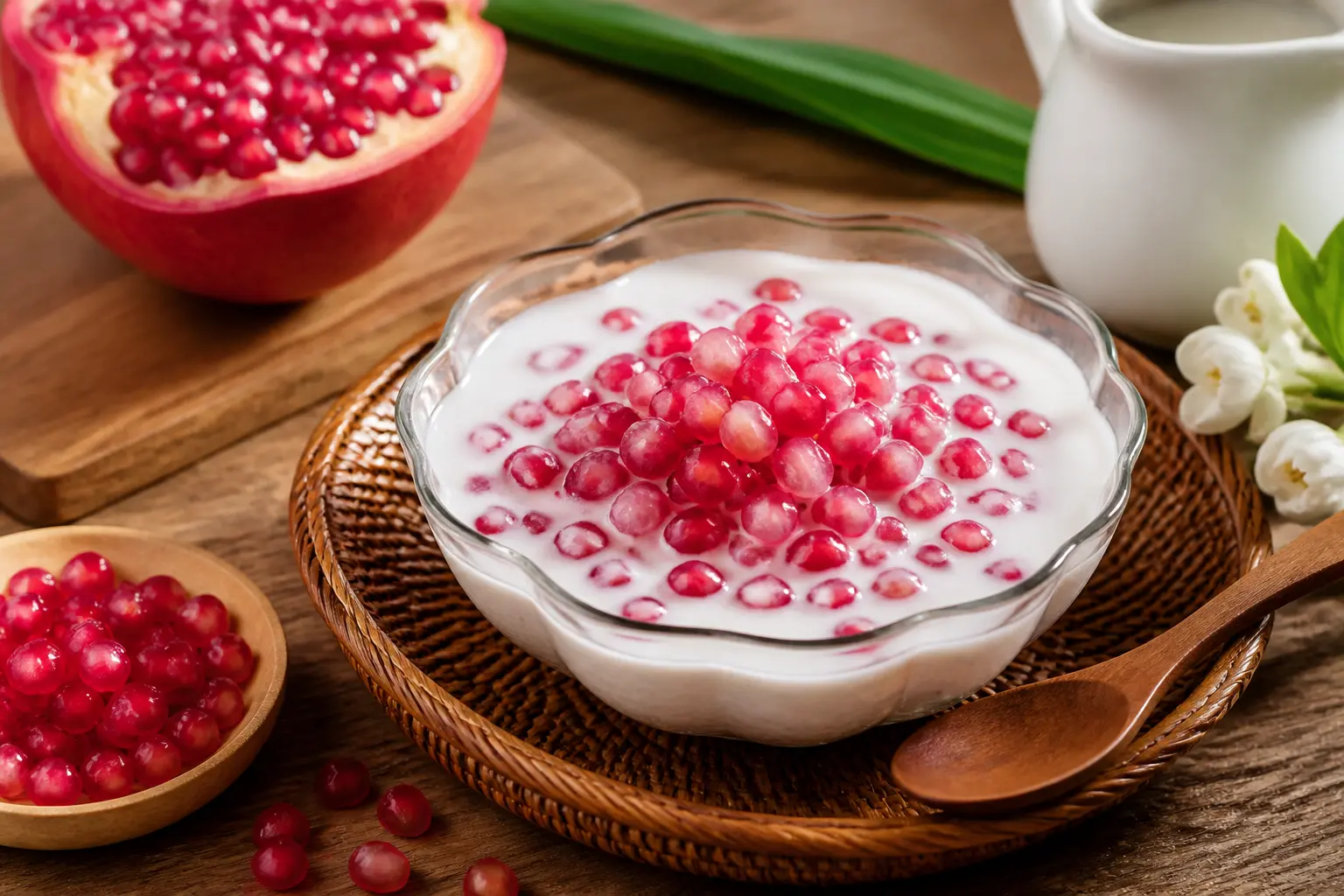 สูตรทับทิมกรอบกะทิสด หอมหวานชื่นใจสไตล์ขนมไทยโบราณ