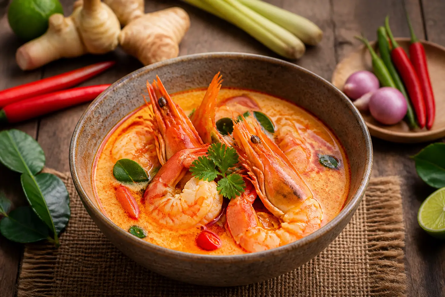สูตรต้มยำกุ้งน้ำข้น รสชาติจัดจ้านเข้มข้นถึงเครื่องสมุนไพร