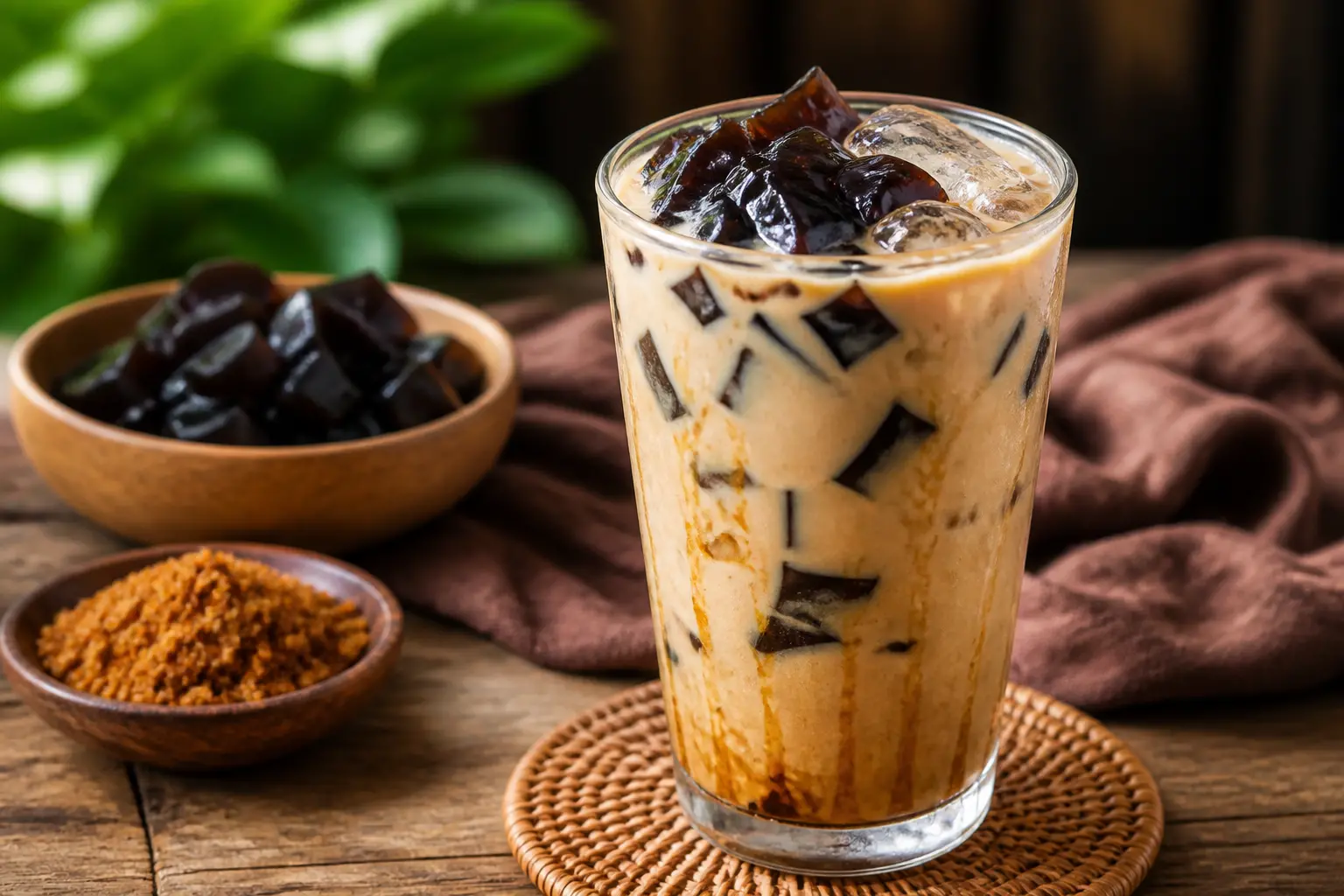 สูตรเฉาก๊วยนมสดน้ำตาลทรายแดง หวานเย็นชื่นใจคลายร้อน