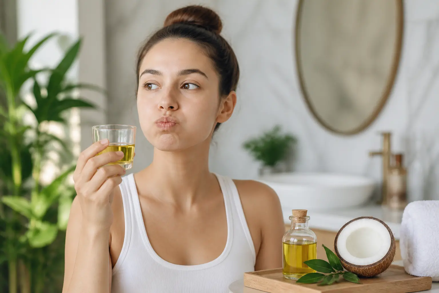 เจาะลึก ‘การทำ Oil Pulling’ ศาสตร์แห่งการกลั้วน้ำมันเพื่อดีท็อกซ์ช่องปากและยกระดับสุขภาพองค์รวม