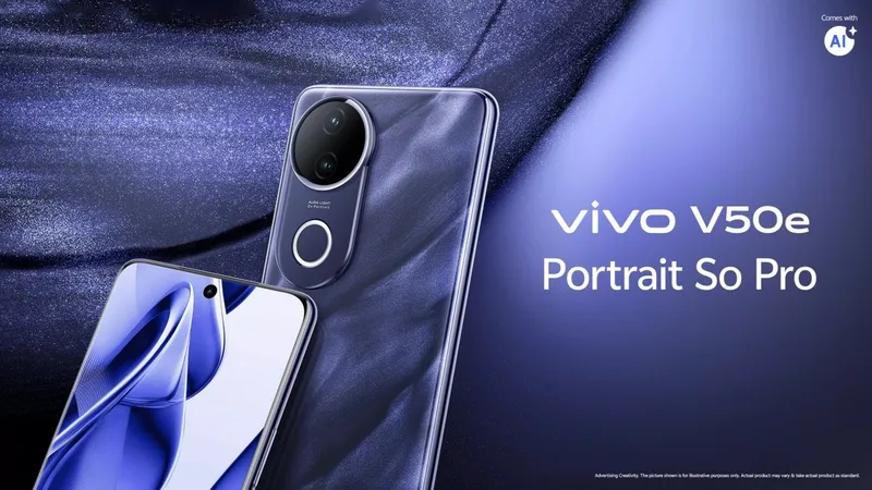 vivo เปิดตัว V50e รุ่นใหม่ล่าสุด มาพร้อมกล้อง 50MP 3 ตัว กันน้ำ IP69 และชาร์จไว 90W เริ่มต้นราว 12,500 บาท